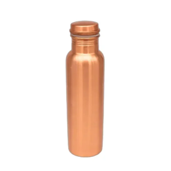 Botella de Cobre Para Agua, Color Cobre Pulido Original
