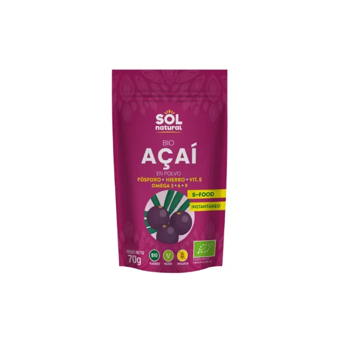 Açaí en Polvo Bio Sol Natural, 70g