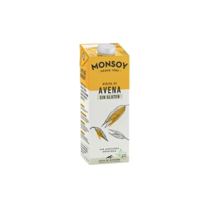 Bebida Vegteal de Avena Sin Gluten Bio Monsoy, 1L