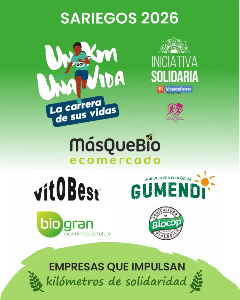 MásQueBio, Gumendi, Vitobest, Biogran y Biocop unidos por 1km1vida Sariegos 2026