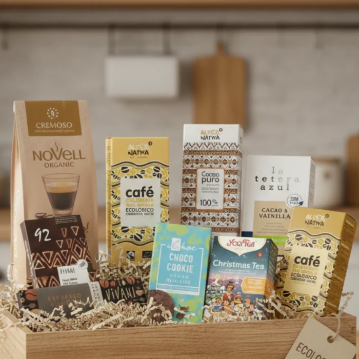 MásQueBio Cesta Regalo 12 | Surtido Café Cacao