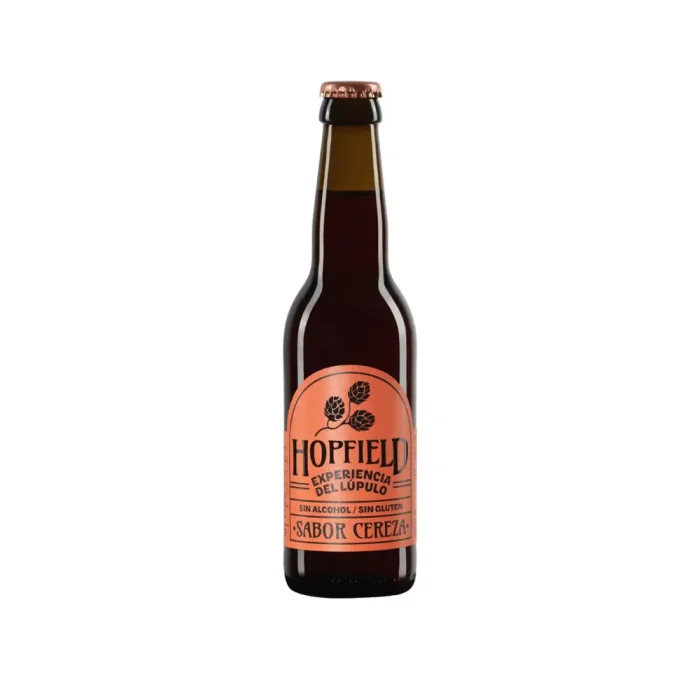 Refresco Sin Alcohol Sabor Cereza Hopfield, 33 cl