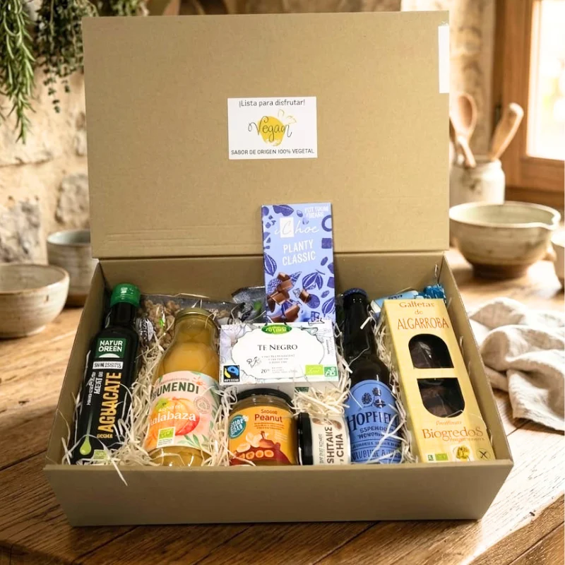 Cesta Regalo para Veganos – Selección MásQueBio Cesta Regalo para Veganos – Selección MásQueBio
