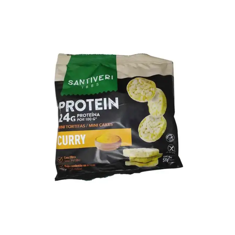 Mini Tortitas Protein Curry Santiveri, 50g Mini Tortitas Protein Curry Santiveri, 50g