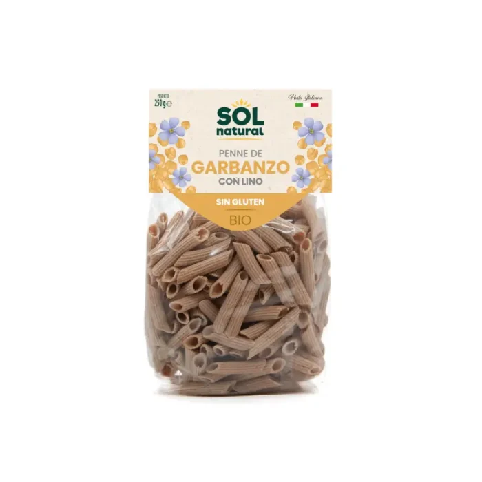 Penne Garbanzo Sin Gluten Bio Sol Natural, 250g