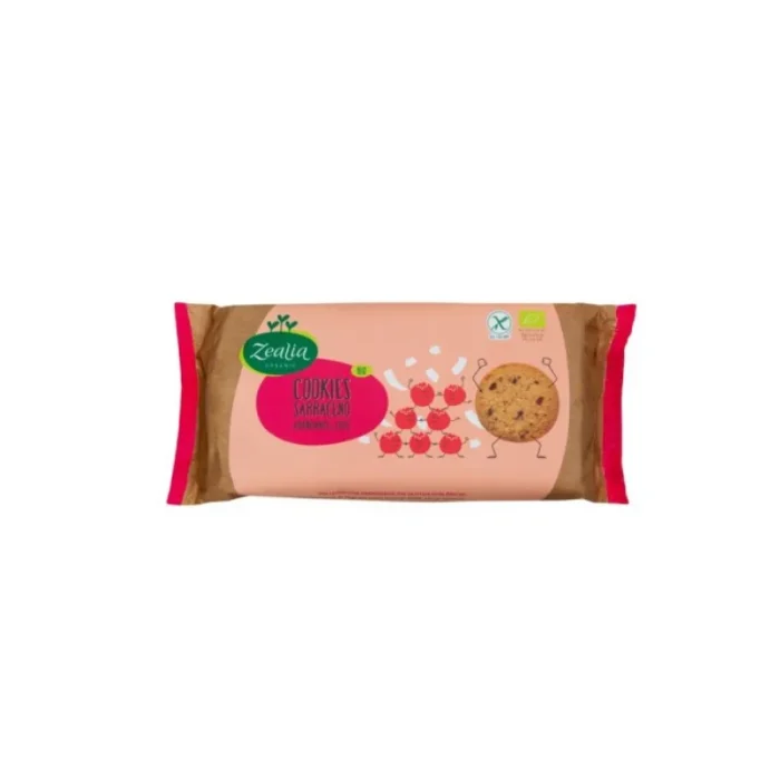 Cookies Sarraceno Arándanos y Coco BIO Sin Gluten Zealia, 130 gr