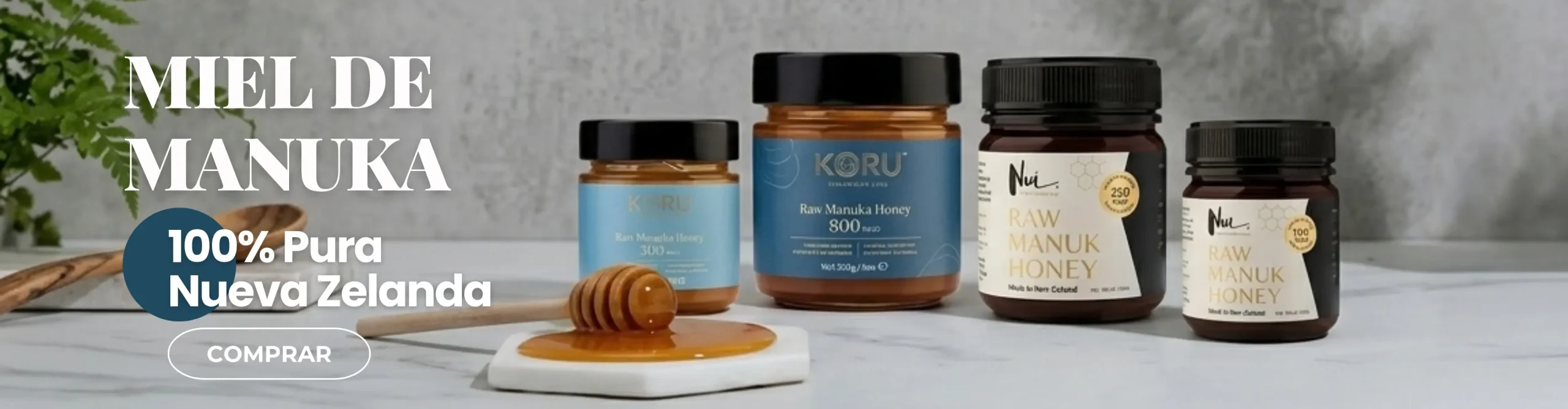 MásQueBio Miel de Manuka 100% pura de Nueva Zelanda