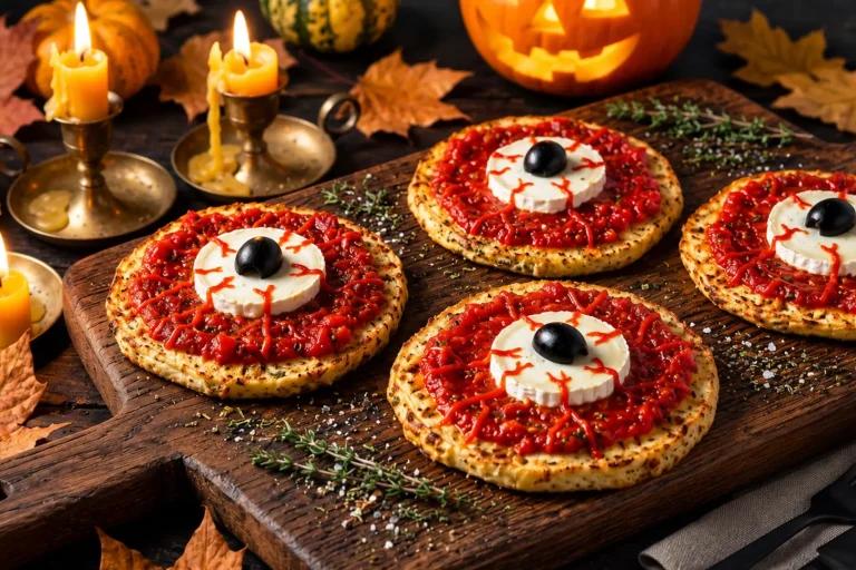 ojos-monstruo-apionabo-halloween Ojos de monstruo de apionabo asado con tomate, queso y aceitunas negras